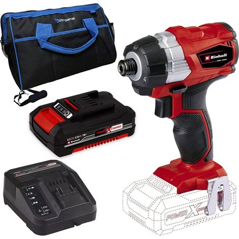 Einhell 18V Cordless Brushless Impact Driver Drill TE-CI 18 LI BL - 1x 2Ah + Bag (1/5)