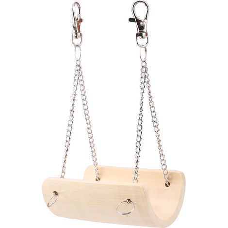 Balançoire en Bois pour Hamster - Jouet Suspendu Amusant pour Petits Animaux (1/5)