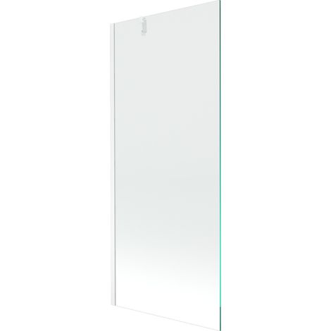 Desconocido – Pare-baignoire fixe 80x150 cm – Verre trempé 5 mm – Traitement anti-calcaire – Fixations réversibles pour montage à droite/gauche