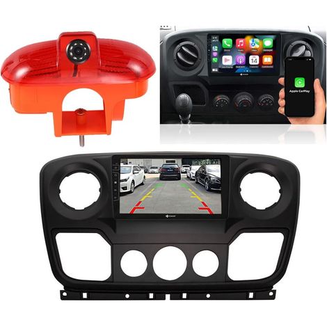 Autoradio GPS Carplay Navigation Lecteur de navigation - 10" - Avec feu stop de voiture - Caméra de recul de rechange pour Kipper Combi X70 MK/Renault Master Kasten II/Movano A/Fiat (1/5)