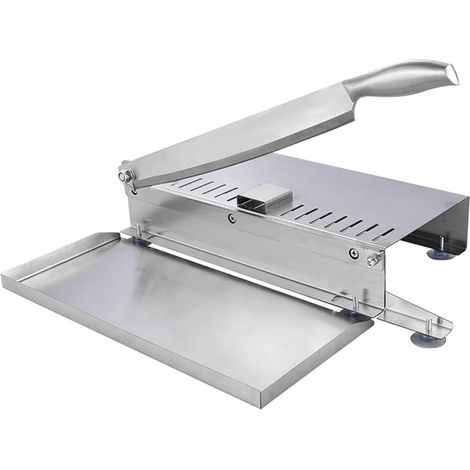 Hachoir à Viande Inox Réglable 1 Pièce pour Découpe Côtes Bœuf Poulet Poisson Outil Coupe Polyvalent Usage Maison la Cuisine Professionnelle (1/5)