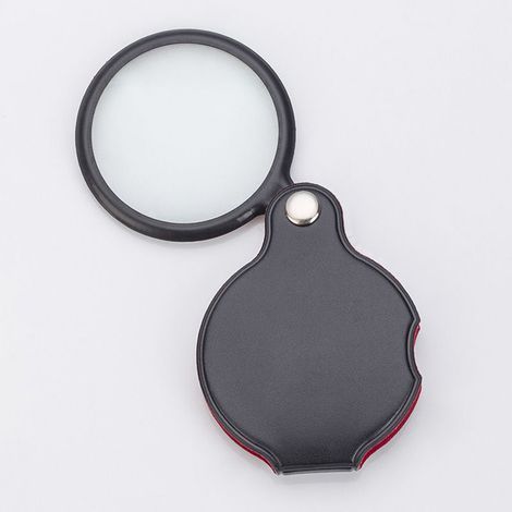 (50 mm) Mini 8X Taschenlupe aus optischem Glas mit schützendem Kortikalisgehäuse, für Büro, Lesen und Freizeit. (1/5)