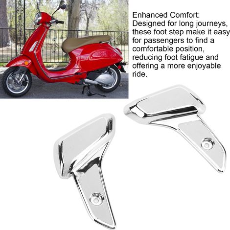 Repose-pied passager ABS chromé 1 paire pour Vespa Sprint Primavera (1/5)