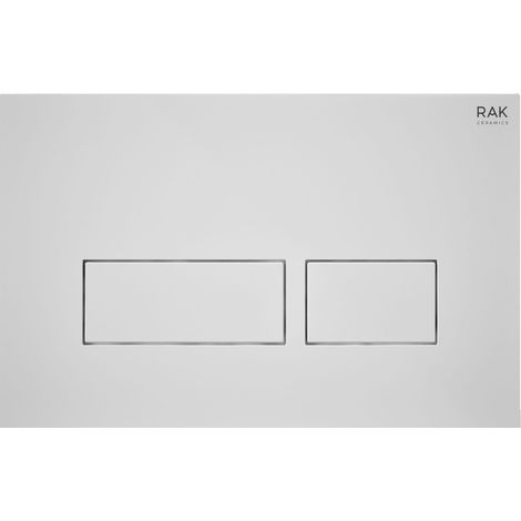 RAK Ecofix Rectangular Dual Flush Plates - Matt White (1/3)