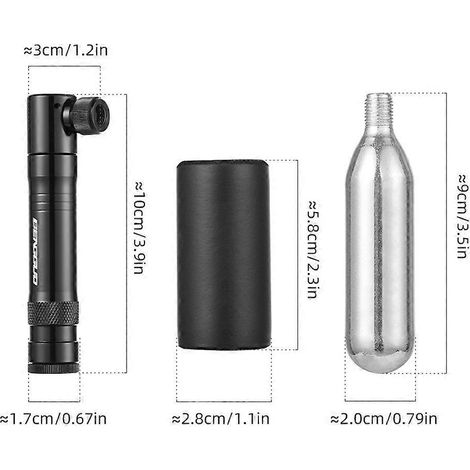 Kit de réparation de pneus de vélo multifonctionnel portable avec bouchon à vide et gonfleur CO2 en alliage d'aluminium