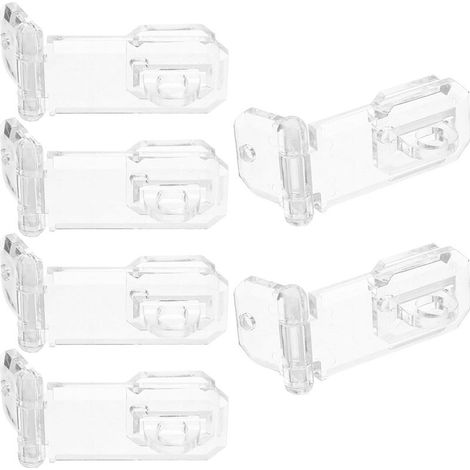 GALPADA Lot de 6 loquets en acrylique transparent avec charnière (1/5)