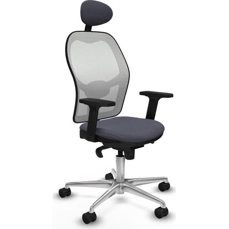 Piqueras-y-crespo 2D086N1 chaise bureau gris foncé (1/3)