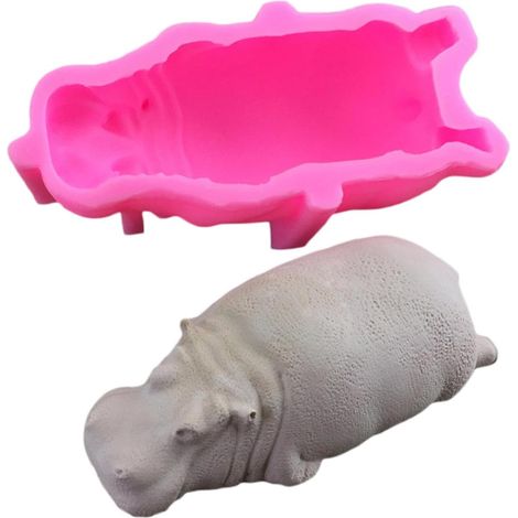 Moule à chocolat Hippopotame, moule de pâtisserie, moules artisanaux, outils de cuisine, moule à mousse 3D en silicone (1/5)