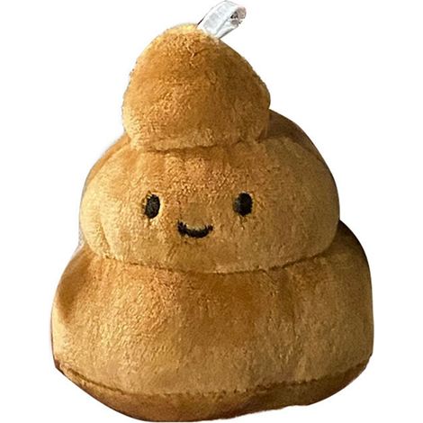 Peluche caca décorative porte-bonheur avec aimant frigo, émotion drôle, pendentif jouet en peluche pour décoration. (1/5)