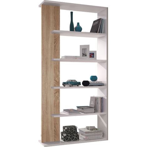 Kit libreria alida cm.90x25x180h parete attrezzata scaffale - Salone (1/2)