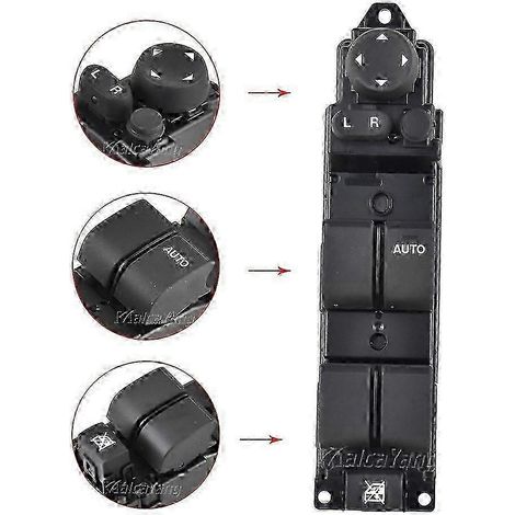 Nuevo interruptor maestro de ventana y espejo del lado del conductor delantero derecho para Mazda 2 Mazda 6 2008-2012 D652-66-350A con A (1/5)