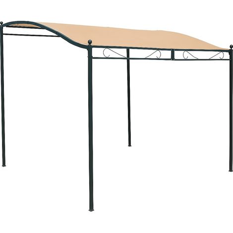 Beige Polyester-Ersatzabdeckung für Pavillon-Veranda 250 x 300 cm (1/5)