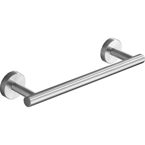 Porte-serviettes mural, acier inoxydable brossé – 30 cm de long – fixation par perçage – argent