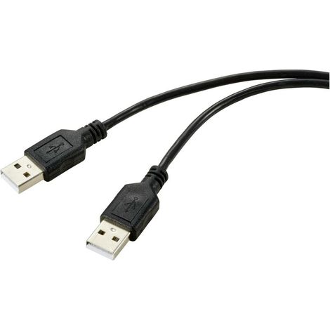 Trywise Câble USB USB 2.0 USB-A mâle, USB-A mâle 1.00 m noir gaine en PVC RF-5771508 C634312 (1/3)