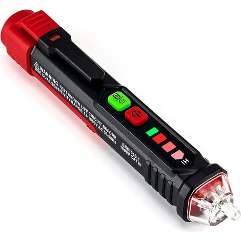 Détecteur de Tension sans Contact, Testeur Électrique, Testeur de Tension avec Sensibilité Réglable, Testeur de Fil