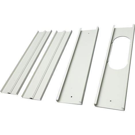 Plaques d'étanchéité pour fenêtre AC, 4 pièces, tuyau d'échappement de climatiseur Portable, Kit de ventilation réglable pour 5 pouces de diamètre (1/5)
