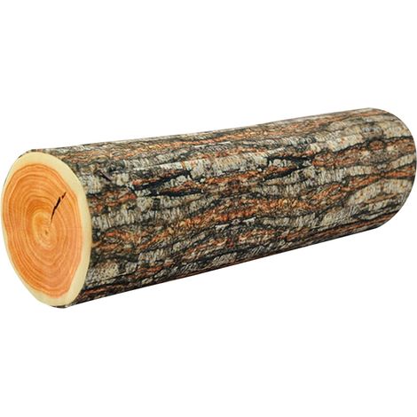 Coussin Forme Tronc D Arbre - Coussin Cylindrique Long - Décoration Intérieure Naturelle - 43 x 13 x 13 cm - 1 Pièce (1/5)