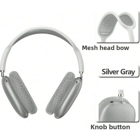 Casque Bluetooth sans fil à bouton-poussoir, arceau en maille, longue autonomie, oreillette légère (1/2)