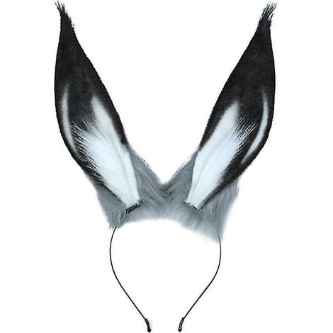Lolita-Hasenstirnband mit realistischem Hasenmotiv und langen Hasenohren (1/5)