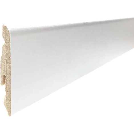 Battiscopa MDF Bianco - Confezione da 10 - 2400x58x14 mm Elegante