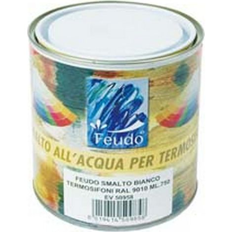 6PZ SMALTO ALL'ACQUA PER TERMOSIFONI (TERMO LACK) - ml.750 bianco RAL 9010