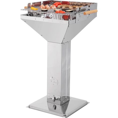 Edelstahl-Trichtergrill Vista Edelstahl-Grillrost,Windschutz (1/5)