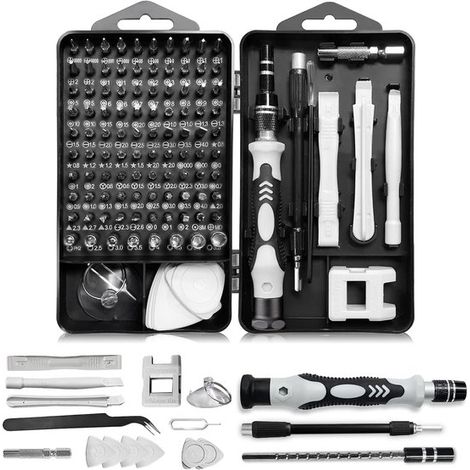 Set di cacciaviti di precisione, set professionale da 115 pezzi con 1 kit di riparazione magnetico per computer, telefoni cellulari, laptop e tablet. (1/5)