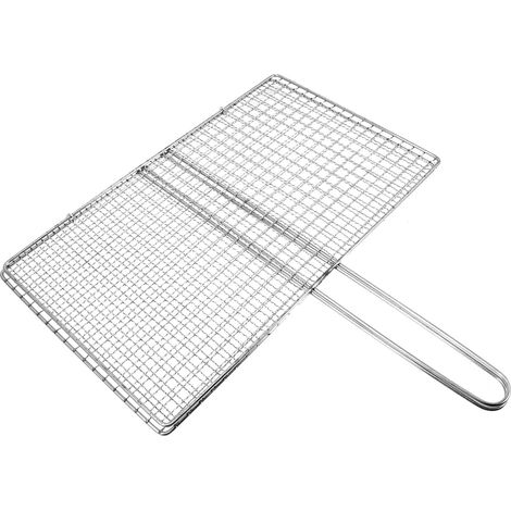 Panier à griller en acier inoxydable avec poignée pour poisson, viande, légumes et crevettes. Accessoires pour barbecue d'extérieur. (1/5)