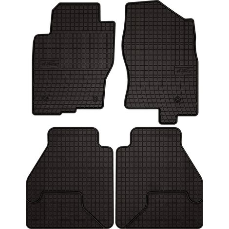 Gummifußmatten für: Nissan Navara III D40 FL Pickup (2010–2014) – schwarz, passgenau