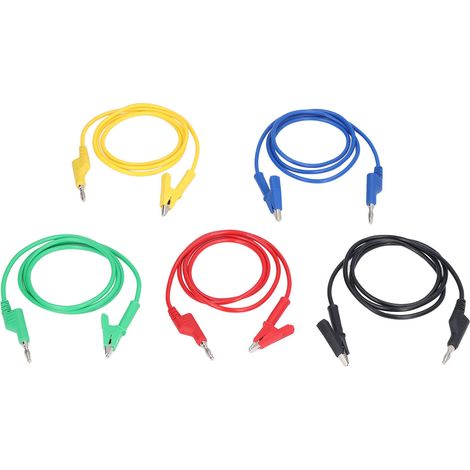 Lot de 2 Câbles de Test Légers 4mm Fiche Banane pour Mesure Électrique 20A/3000V (1/5)