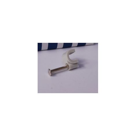 Attaches pontet à clouer Ø 5mm (boite de 100) cavalier gris pour fixation de gaines, tubes et cables FASTY