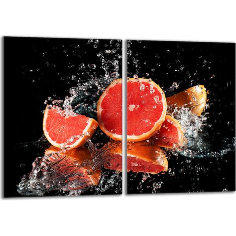 Glasschutzplatte für den Herd 2x40x52 Grapefruit