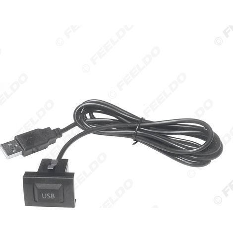 Système de navigation automobile adaptable, autoradio, modification de lecteur CD, câble USB avec cache-poussière, commutateur de câble audio USB