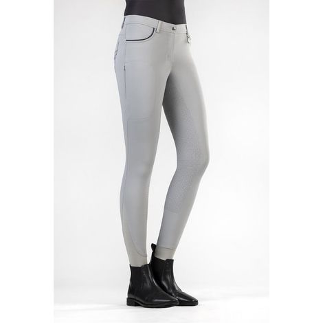 50 IT, grigio scuro: Pantaloni da equitazione donna modello Equilibrio Style full grip
