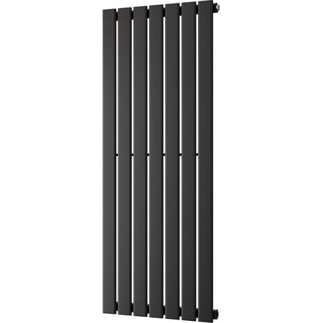 Typhoon - Black Vertical Radiator H1200mm x W476mm Single Panel