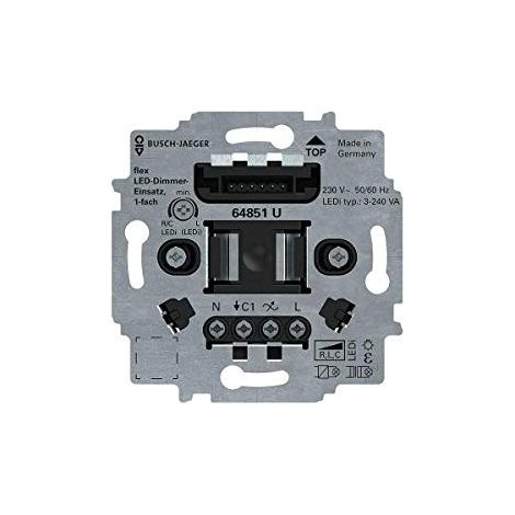 Busch-Jaeger 64851 U Regulador de luz negro compacto