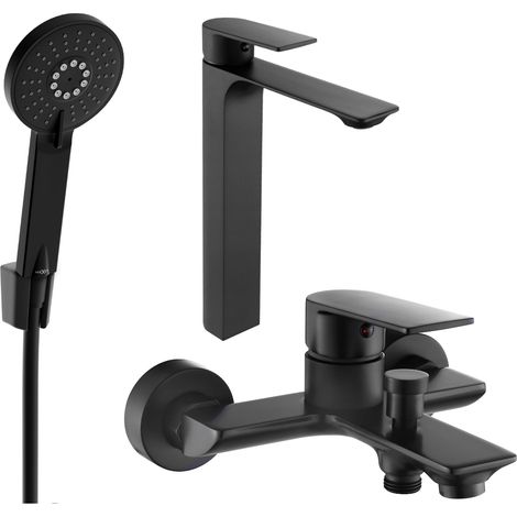 Mexen Alexa R40 Badewannensatz, schwarz - 71213R40-70 (1/4)