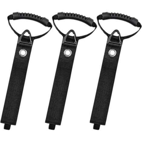 Support Pour Rallonge Électrique Intensif Réglable En Nylon Ergonomique 3 Pièces Sangles De Rangement Haute Résistance Pour Camping-Car, Outil, Organisateur De Câbles, Garage, Extérieur, Jardin, (1/5)