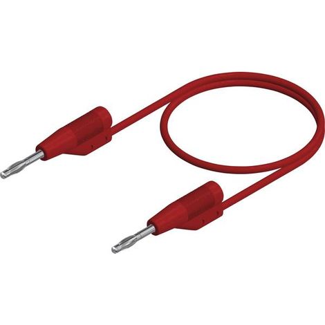 SKS Hirschmann MVL F 2/25 Cavo di misura [Spina a banana 2 mm - Spina a banana 2 mm] 25.00 cm Rosso 1 pz.