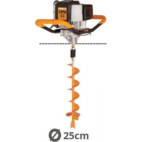 Tarière thermique 43cc 2 temps avec vrille 25cm Villager VPH 43 (1/5)