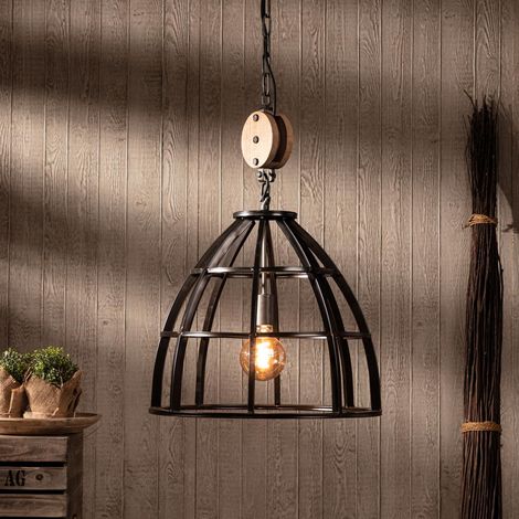 BRILLIANT Lampe Matrix Pendelleuchte 47cm schwarz antik 1x G95, E27, 60W, geeignet für Normallampen (nicht enthalten) Kette ist kürzbar (1/5)