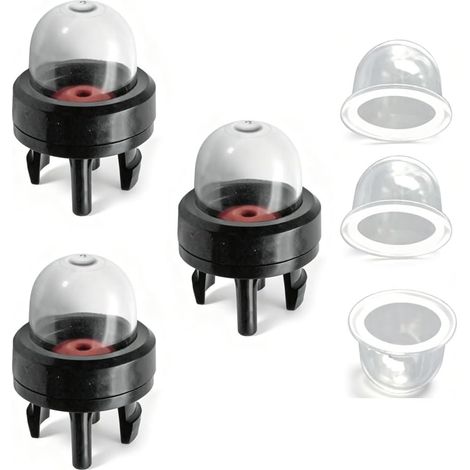 6 Pieces Pompe Amorcage Debroussailleuse et Poire Transparente, Bulle D'Huile Carburateur Ampoule de Remplacement pour Tondeuse a Gazon Souffleur Tronconneuse Accessoires Pieces Detachees Moteur (1/5)
