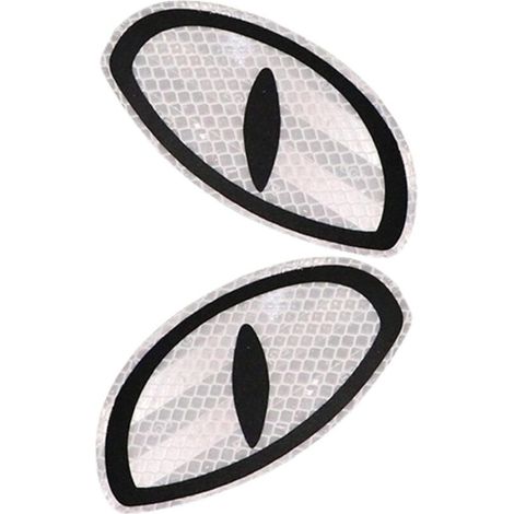 Car Stickers - for Night Driving - Round Eyes - Waterproof - for Car, Bumper, Window, Laptop, Wall, Silver (1/5)