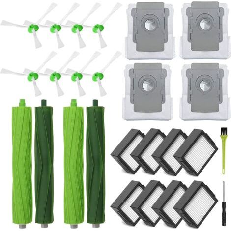 Pièces de Rechange pour iRobot i7 i7+ i3 i3+ i4 i4+ i6 i6+ i8 i8+ j7 E5 E6 E7, Accessoires pour Roomba 2 Paire de Brosses Principale, 8 Filtres, 8 Frosses Latérales, 4 Sacs à Poussière (1/5)