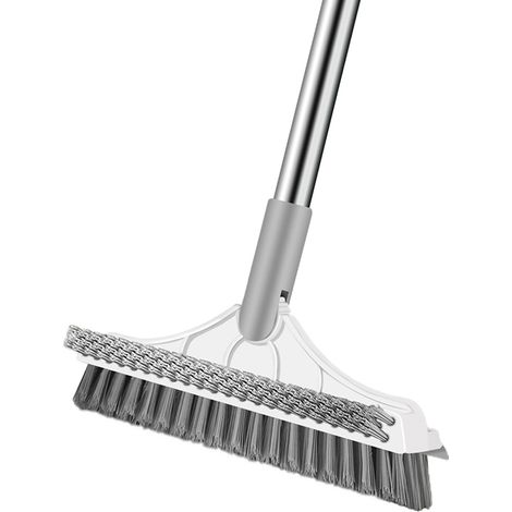 Brosse de Nettoyage Rotative 120° pour Sols Durs - Manche Long et Tête Interchangeable pour Salle de Bain et Cuisine (1/5)