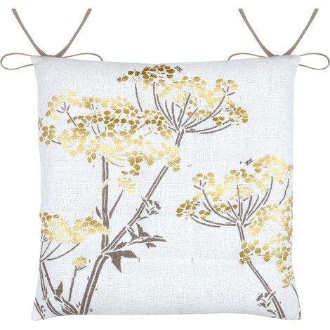 Galette de chaise feuillage doré pour intérieur chic Doré 38x38 cm (1/2)