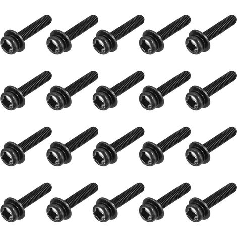20pices Vis Tte Plate Phillips M3 x 16mm En Acier Au Carbone (1/5)