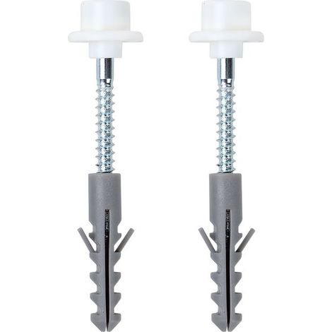 Vis Fixation WC,,Kit Fixation WC au Sol,Chevilles en Acier Inoxydable pour WC et Bidet à Plancher,Accessoires de Salle de Bain,2 Pièces (1/5)