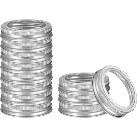 12pcs Joints De Conservation en Fer-Blanc 70mm Type Fendu Étanche pour Bouteilles De Stockage Conserves Maison Et Stockage Alimentaire, Argenté (1/5)