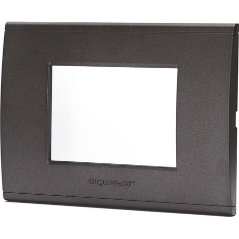 Placca 3 moduli 503 in plastica nera compatibile anche con BTicino Livinglight